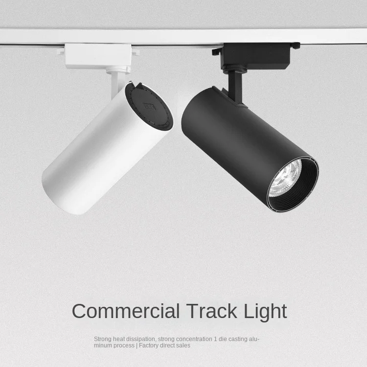 Indoor commercial Store Cob Aluminum Track Lights Led Store Decorative Spotlight Wall Lighting Track Lights Mall 10W 20w 30w