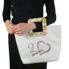 Women Hand Bags Custom Mother's Day Fashion Handbag White Women Hand Bags Canvas