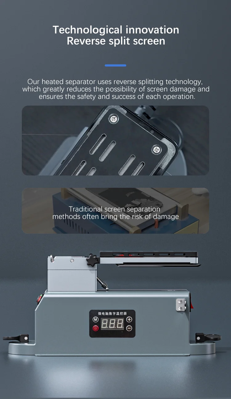 TBK 988X Heating LCD Separating Machine Screen Glass OCA Polarizer Glue Removal Separator Heating Platform for Phone LCD Display