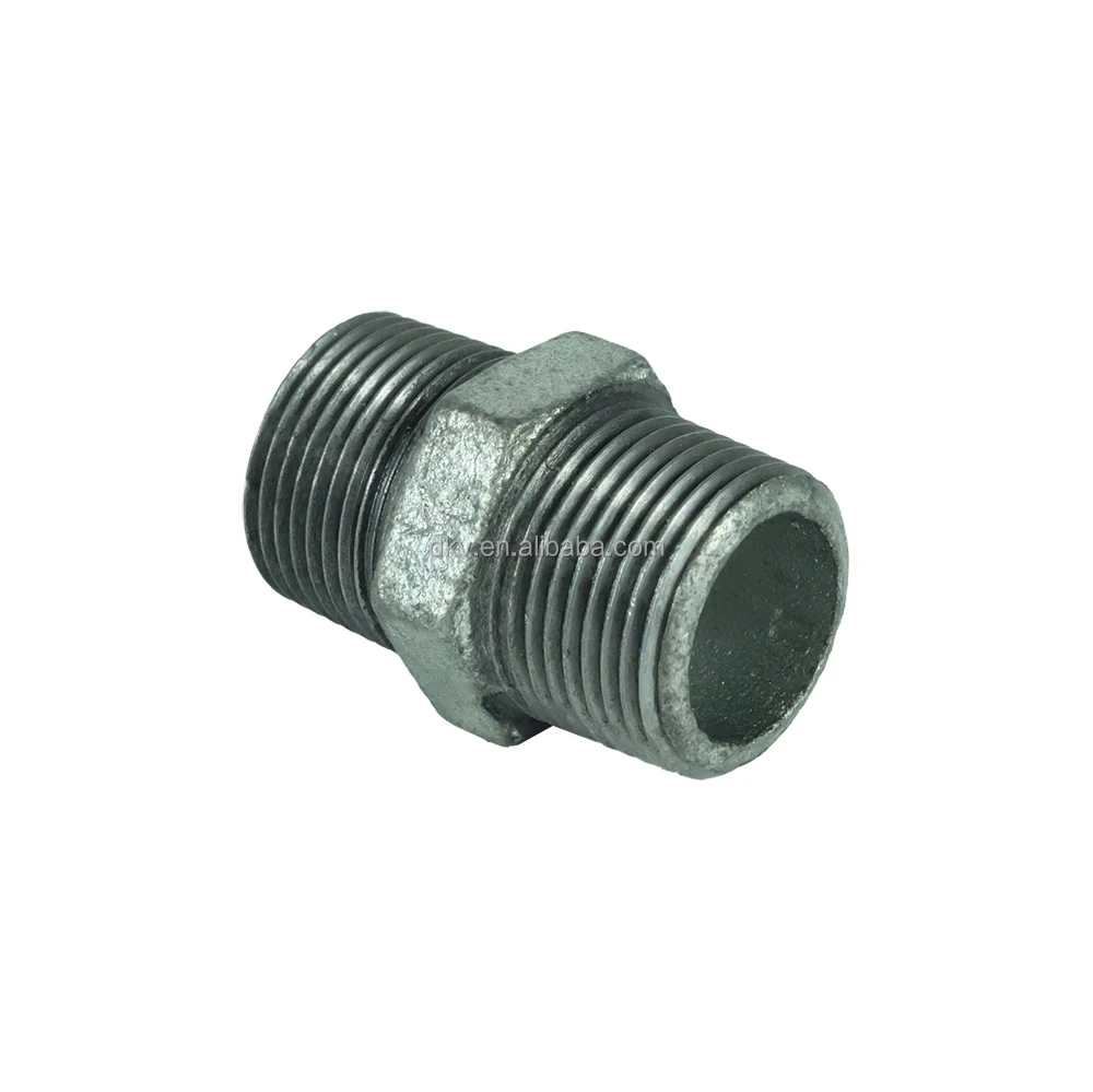 Dkv 3 4 Bsp Hexagon Nipple Galvanised Malleable Iron Pipe Fitting G3 4