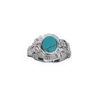 Turquoise 925 Silver Vintage Turquoise Silver Ring For Fashion Jewelry