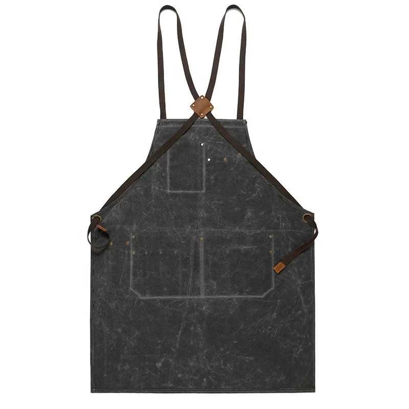 Waxed Work Aprons for Carpenters Hotel Work Working Uniform Cobbler Aprons Heavy Duty Wearable Durable Tool Apron