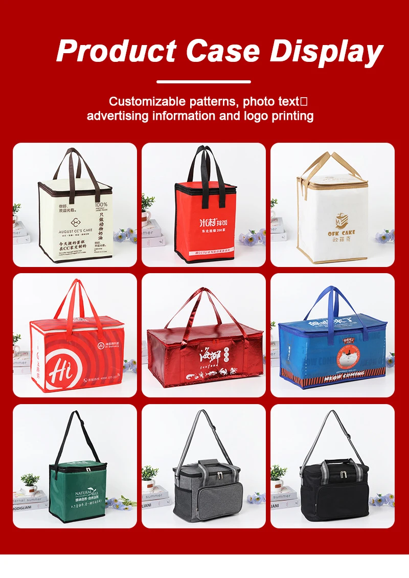 Custom delivery supermarket insulated cooler bag logo delivery bag Custom delivery supermarket insulated cooler bag logo delivery bag