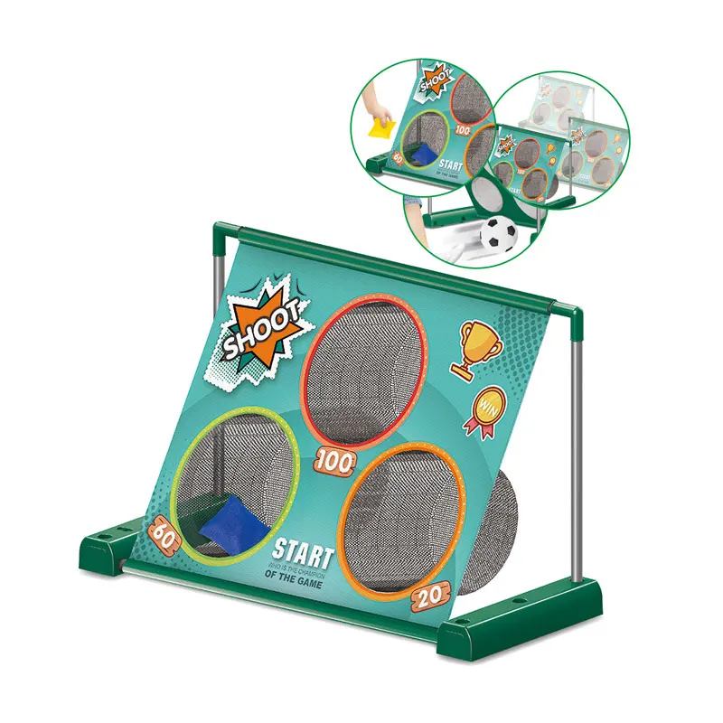 EPT New Arrival Hot Selling 2 In 1 Outdoor Kids Sports Toys Toss Game With Sand Bag Portable Football Goal Gate Toy