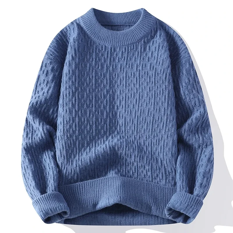 Men's Crewneck Sweater Soft Casual Sweaters for Men Classic Pullover Sweaters with Ribbing Edge