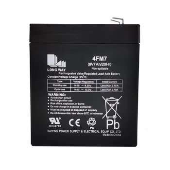 Long Service Life deep cycle series Battery  8V7ah 4FM7  Maintenance Free Lead acid batteries for Sound Speaker System