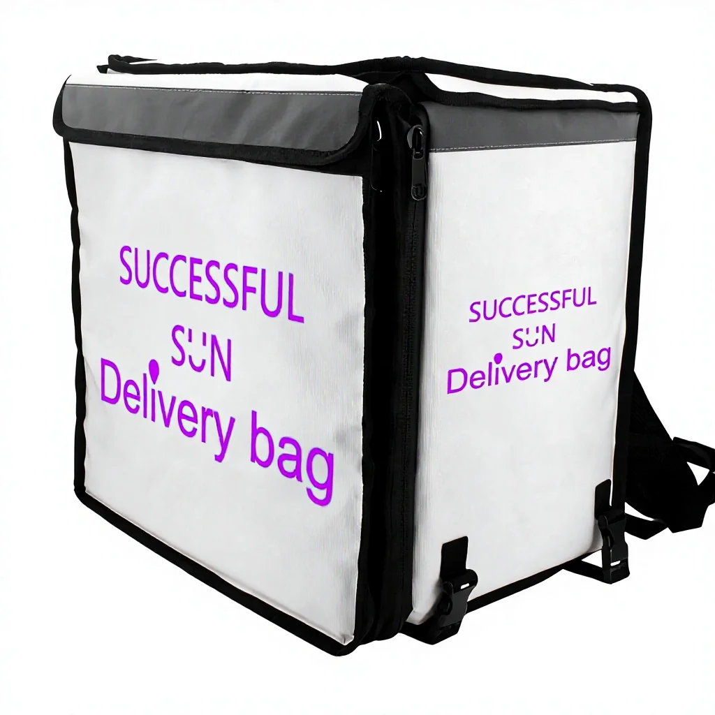 product expandable large capacity portable motorcycle food delivery thermal waterproof insulated zipper closure bag for pizza-2