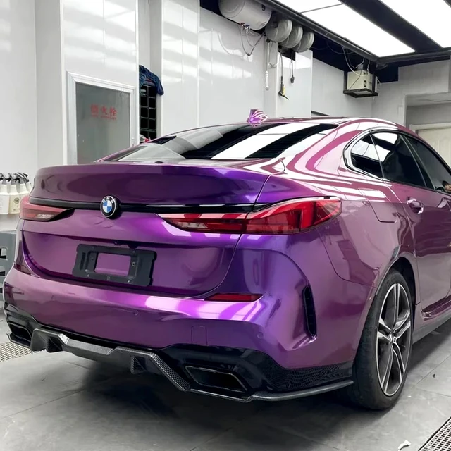 1.52*18m Super gloss metallic chameleon Grape Purple PVC material Car vehicle Wraps Vinyl auto body sticker wrap