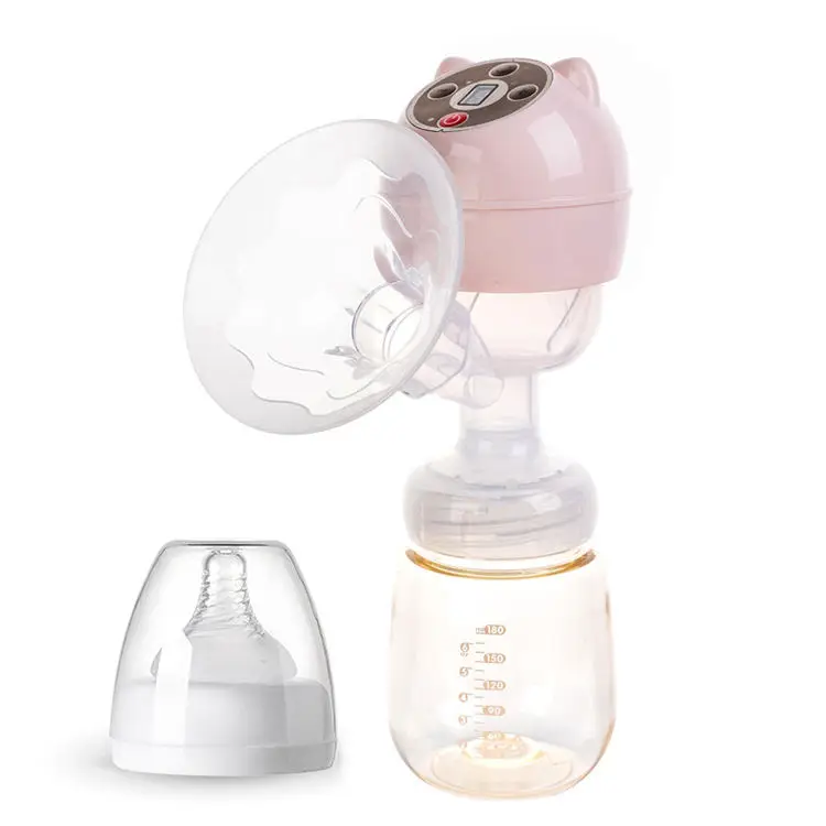 Hot Selling Electric Portable 180ml Silicone Hands Free Breast Feeding Pump Rechargeable Milk Suction Pump Electric Breast Pump