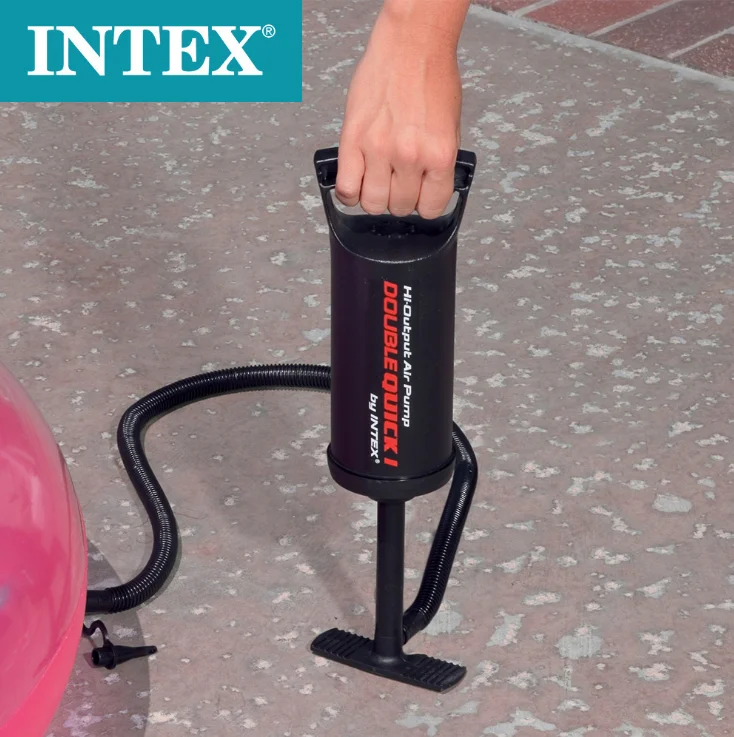 Intex Double Quick Hi Output Hand Air Pump Inflatable 11 1/2" 68612E for sale online 