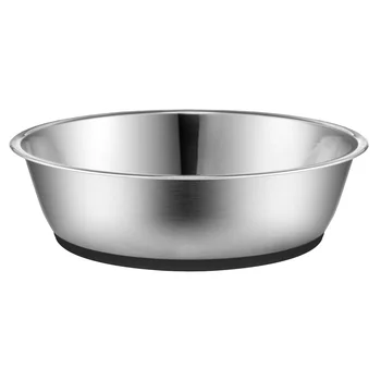 Hot selling pet food water bowl stainless steel pet food bowl With anti slip silicone adhesive base dog feeder
