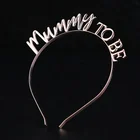 Custom New Born Wash Party Mommy To Be Hairpiece Rose Gold Metal Party Mommy To Be Headbands