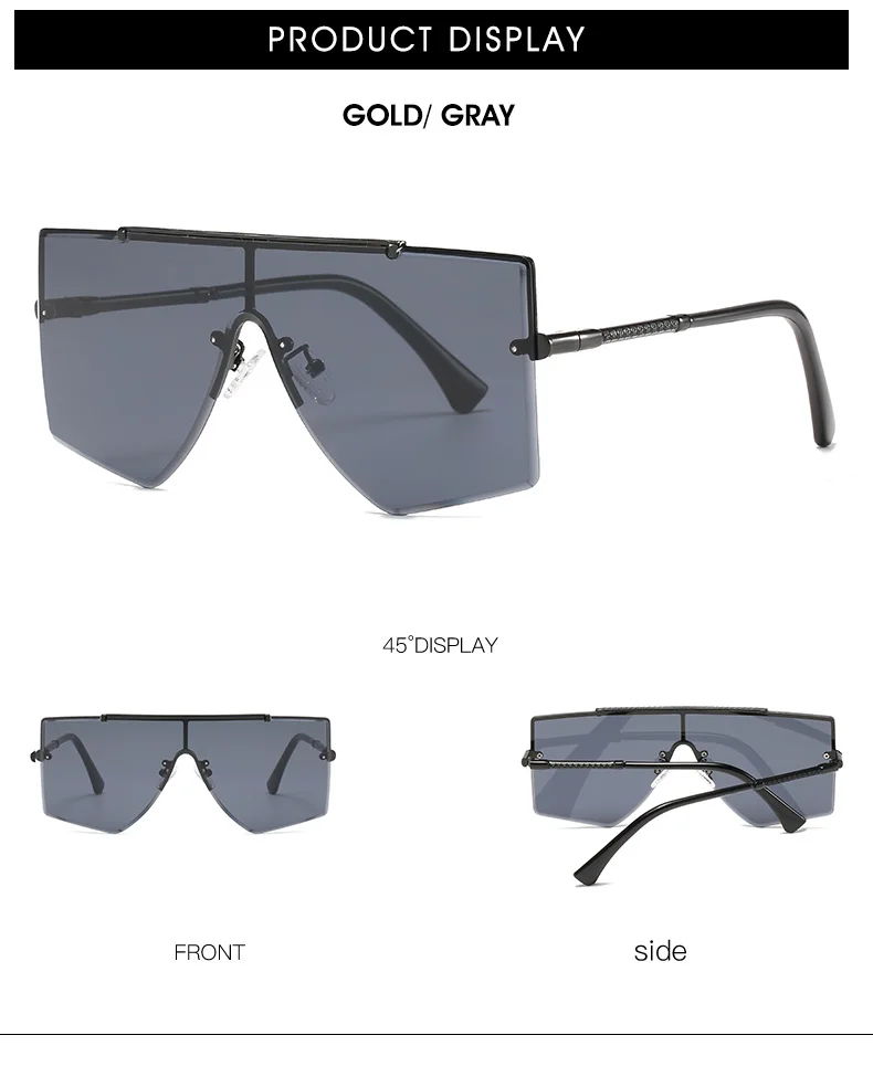 Classic Hipster Rectangular Keyhole Horn Rim Sunglasses Black Smoke at Men's Clothing store