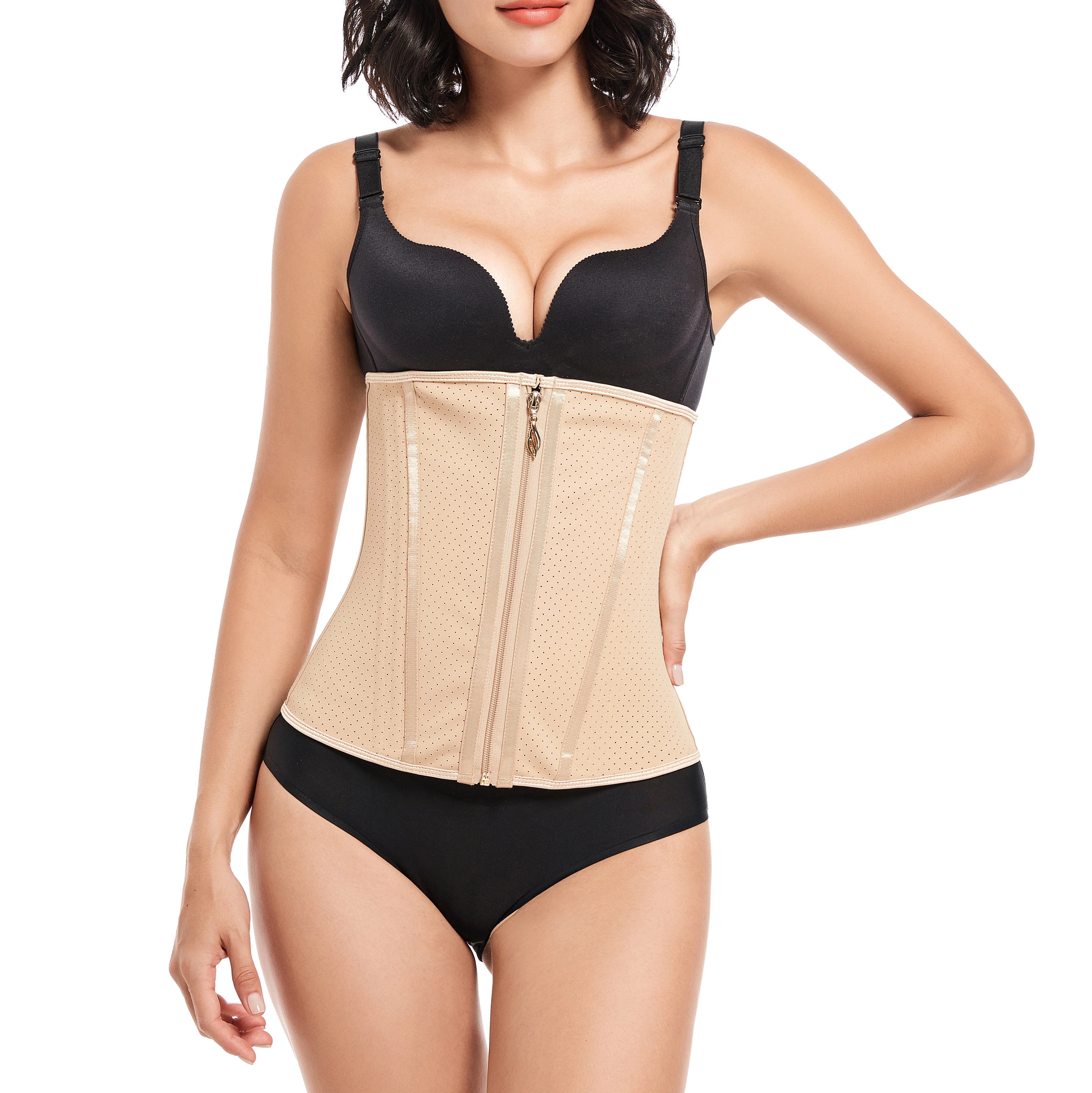 Qinelle Hook-and-Eye Underbust Waist Trainer Corset