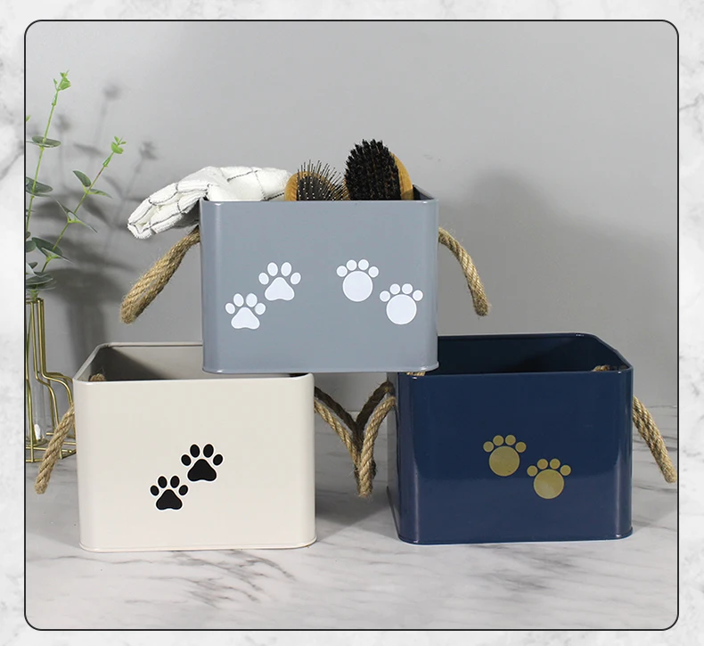 Metal Storage Box Sets for Pet Cleaning Grooming Products Old