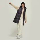 Vest Niavee Casual Sports Series Winter Thick White Duck Down Hooded Long Vest Women Ladies Loose