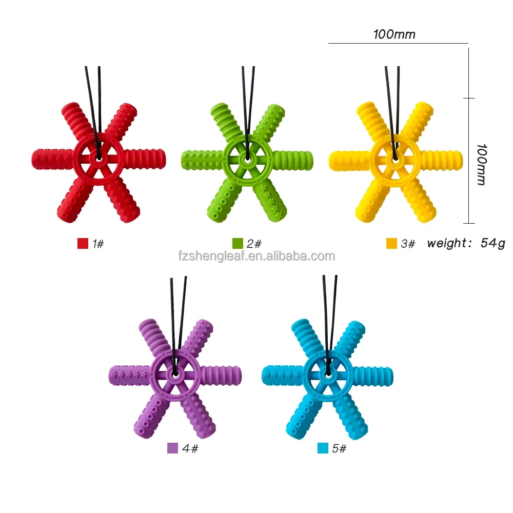 product baby teether silicone teether toy bpa free food grade sensory soft soothing infant chew toy necklace for teething relief baby-5