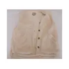 New Listing Round Neck Sleeveless Winter 00% Pure Polyester Wool Vest With Fur