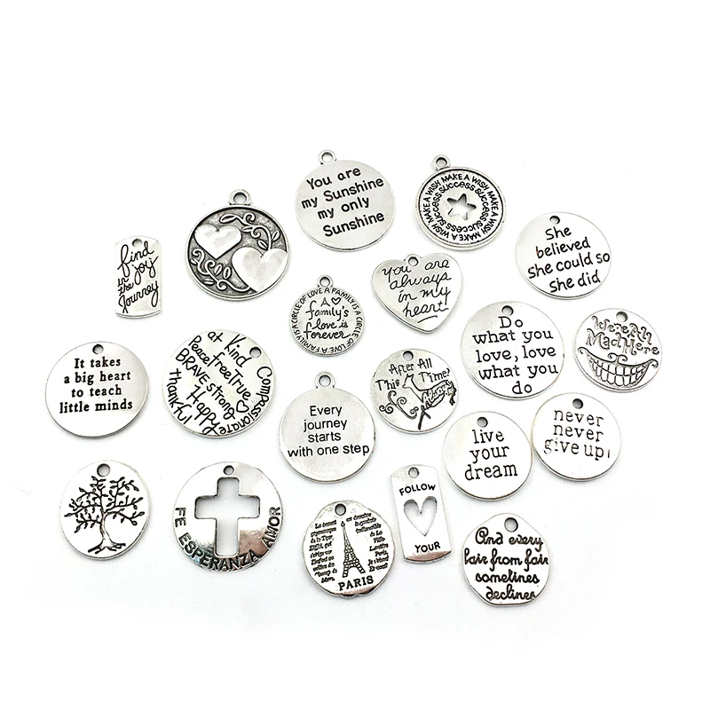 sterling silver inspirational charms