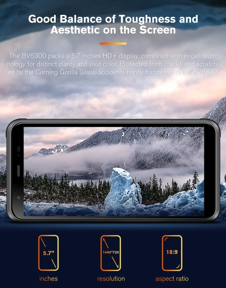 Blackview BV6300 2020 3GB+32GB Rugged 5.7 inch 4380mAh Octa Core Android 10.0