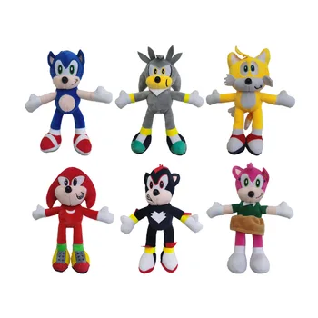 New Sonic keychain plush Sonic Plush Toys Six small pendants sonic hedgehog cartoon plush figures wholesale