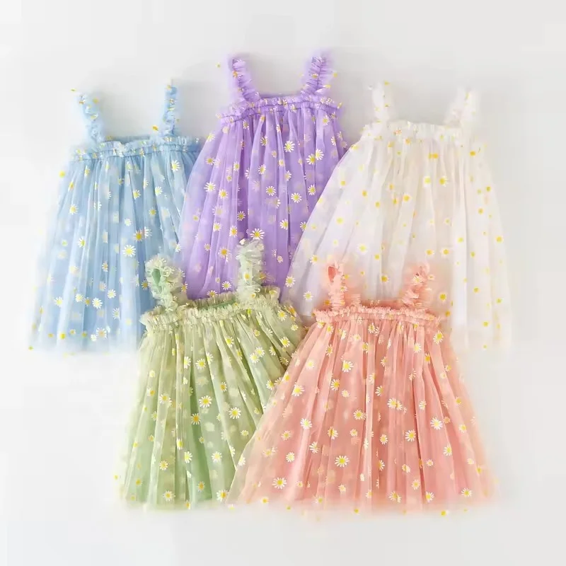 Girls Floral Dress Flutter Sleeve Square Neck Tiered Midi Dress Smocked Flared A-line Dress 5-10Y