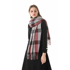 Scarf Wholesale Long Tassels Winter Shawl Blanket Polyester Scarf For Women Pashmina