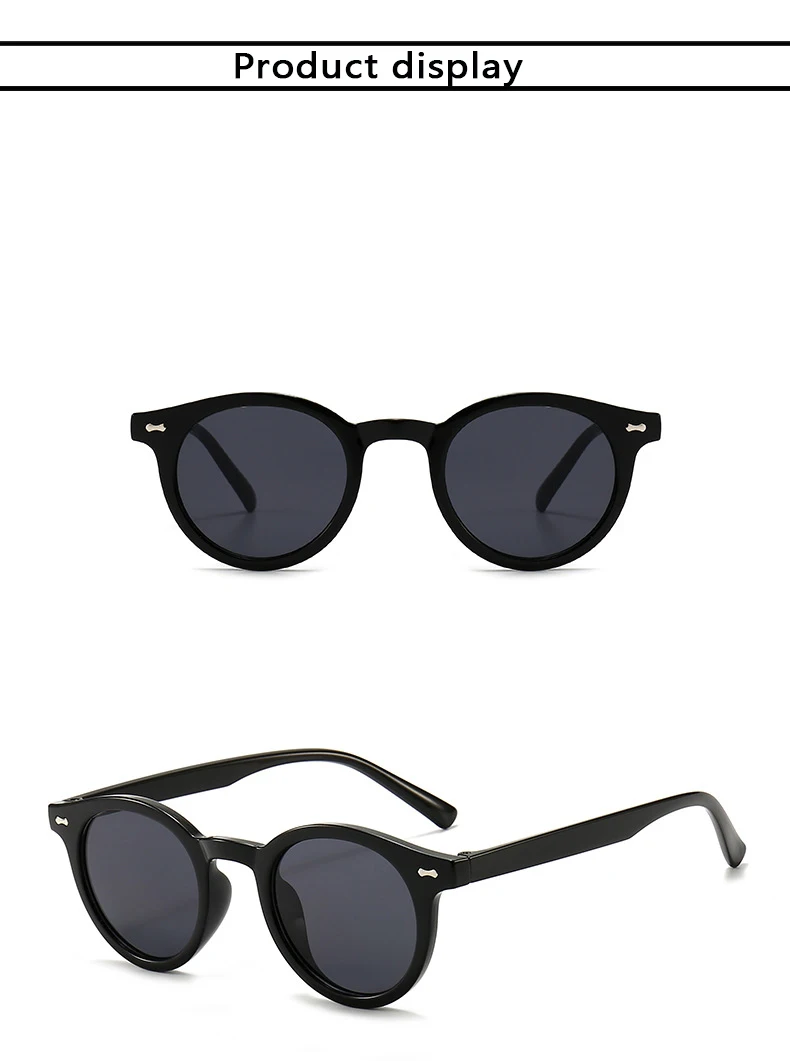2024 Newest Fashion Round Stud Trendy Retro Sunglasses Women Men