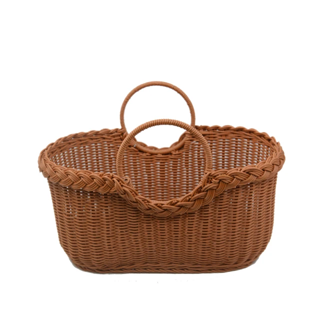 idyllic style plastic wicker woven mini empty gift baskets