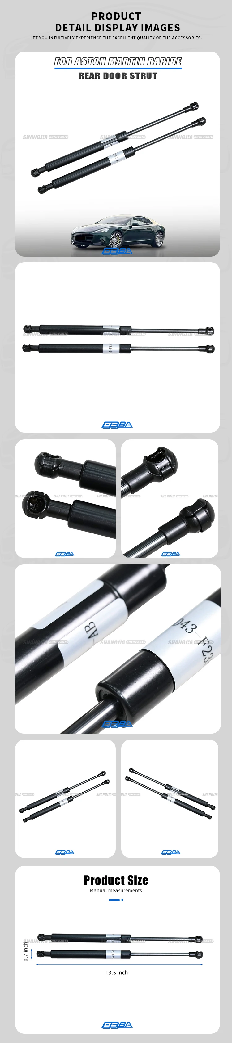 Best Selling Metal Material Back Door Strut For Aston Martin Rapide S AMR 2010-2017 AD43F23505AB Car Accessories Rear Door Stay supplier