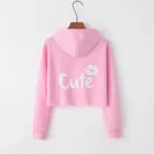 Pink Hoodies Hoodies Cheap Cheap Wholesale Long Sleeve Hot Pink Oversized 100% Polyester Knitted Printed Crop Top Hoodies