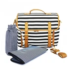 Bag Diaper Wholesale Big Capacity Tote Bag Sets Baby Diaper Bag With Changing Mat