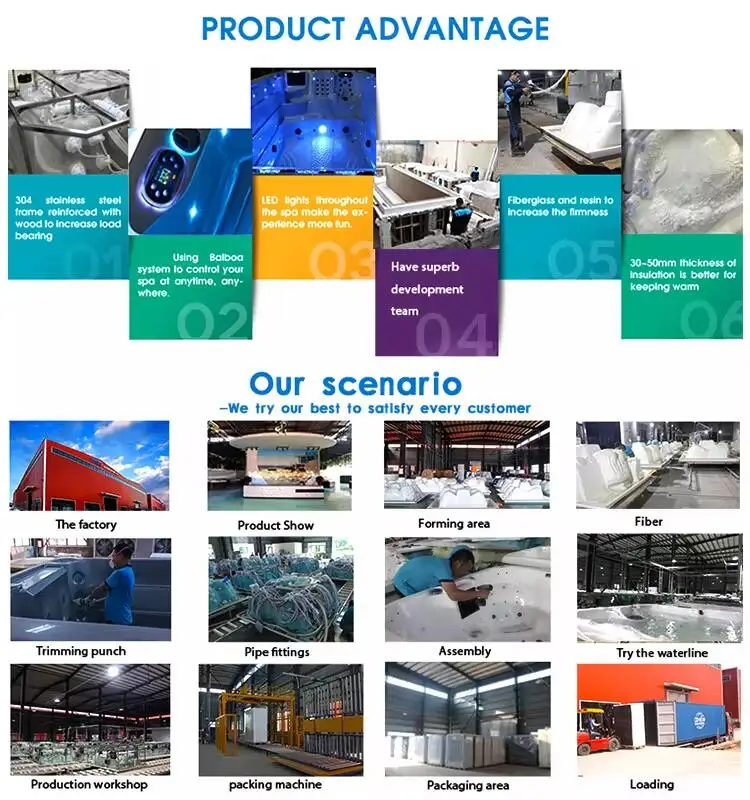 Luxury 5 Persons Outdoor Hot Tub with 26 Jets Whirlpool Massage and 3KW Heater Spa Tub