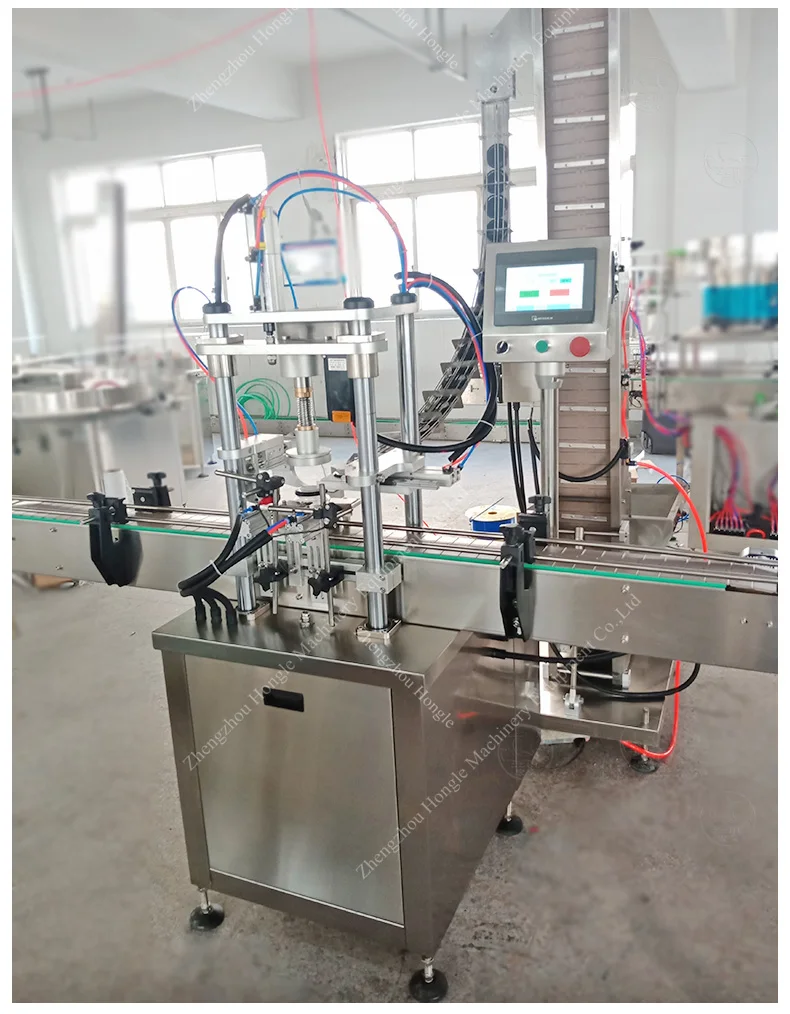 8 Automatic Glass Bottle Twist Off Capping Cap Sealing Machine Machinery to Close Glass Bottles With Aluminum Cap factory