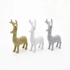 Table Decoration Decorative Christmas Table Decoration Glitter Sculpture Christmas PolyResin Decorative Reindeer