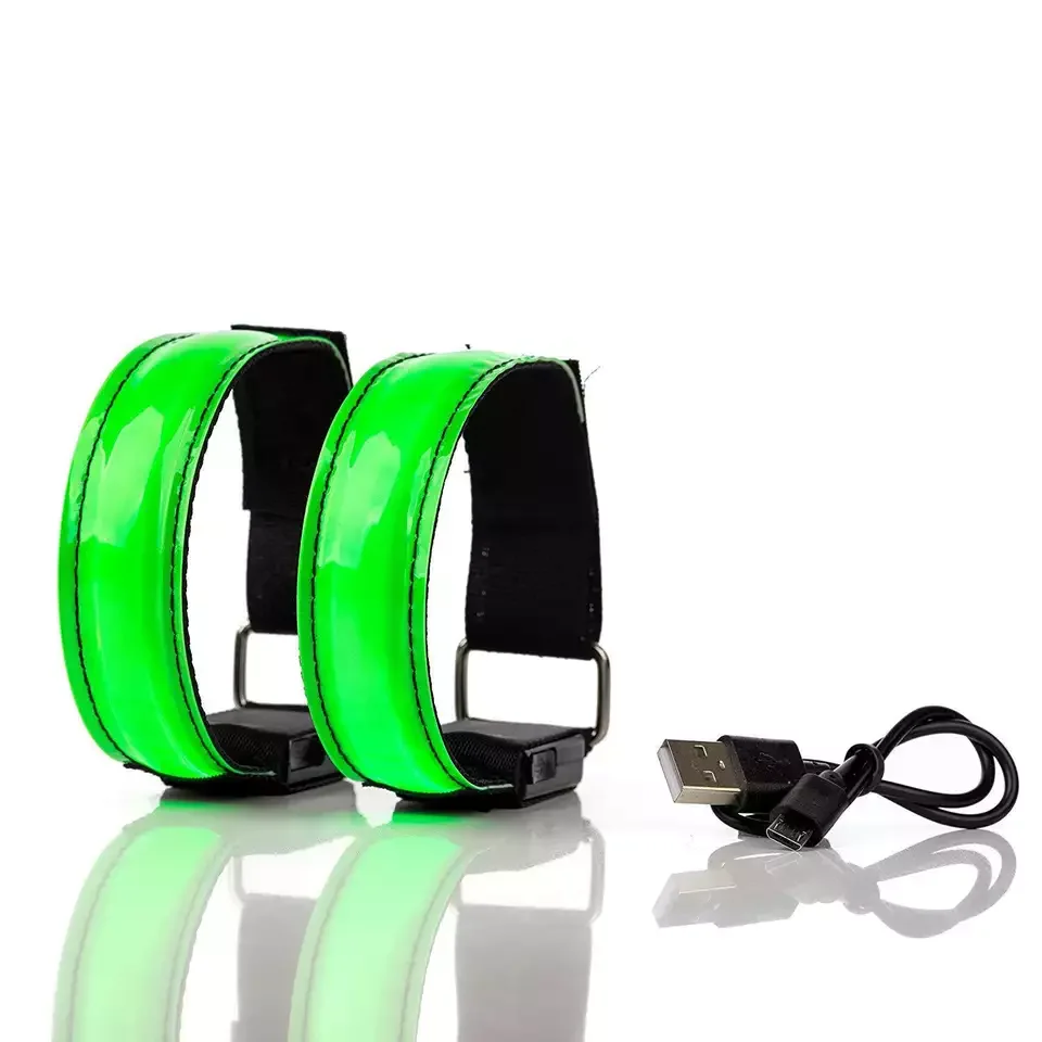 Custom Reflective Rechargeable LED Armband LED Wristband for Running