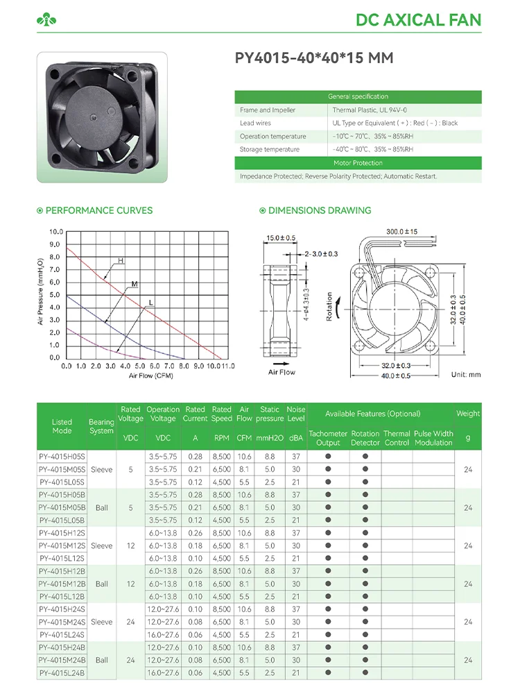 Oil Ball Bearing, 4015, 40x40x15mm, 40mm, 5V - detail 4