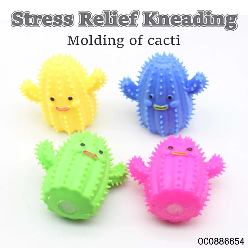 12pcs cactus design wholesale fidget toys new novelty squishy toys stress for kids children