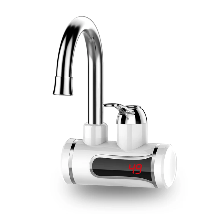 inferior y grande calentador de agua para cocina o baño indicador de temperatura LED de 3000 W agua caliente instantánea Grifo eléctrico de 220 V con calentador de agua 
