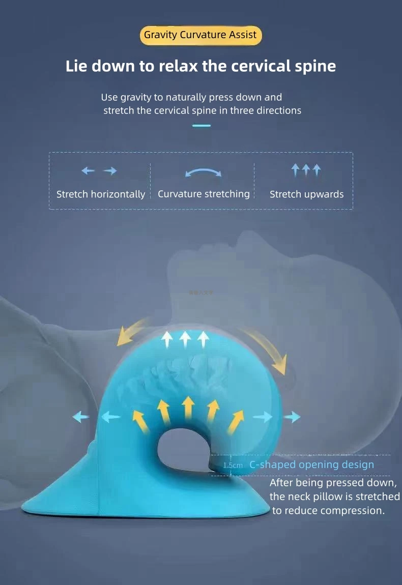 사용자 정의 가능한 척추 지압 베개 목 어깨 이완 TMJ 통증 완화 경추 척추 정렬 성형 경추 견인 세부 정보