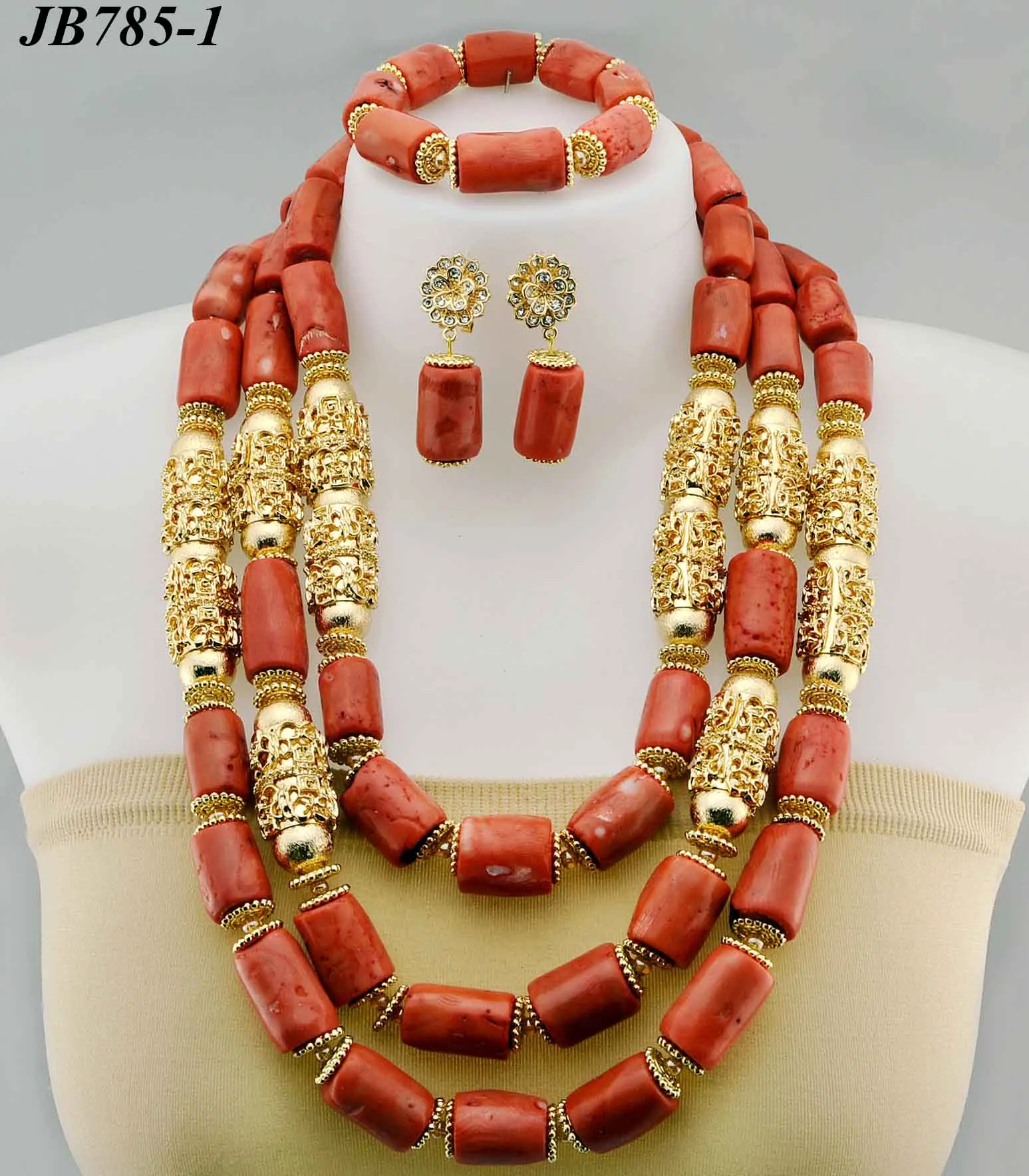 Coral beads Mediterranean jewelry