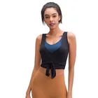 Summer Shirts 2021 Summer Fitness Yoga Wear Fashion Shirts Crop Tanks With Irregular Ribbons