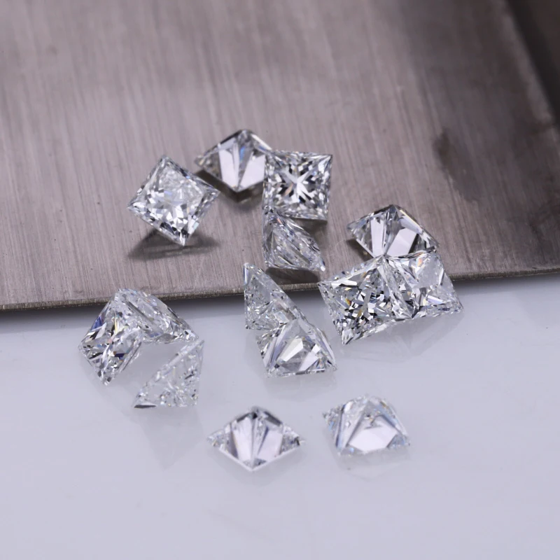 Factory price HMOIS D color Cut wholesale price white princess vvs moissanite stones loose diamonds for jewelry