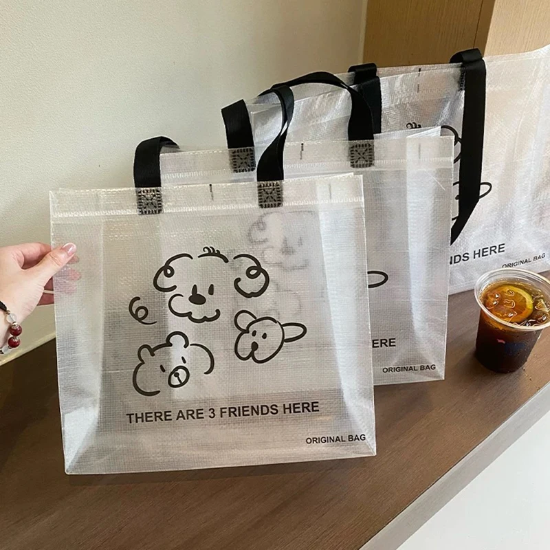product customized transparent pp woven shopping bag laminated pp woven bag durable and waterproof tote bag-15
