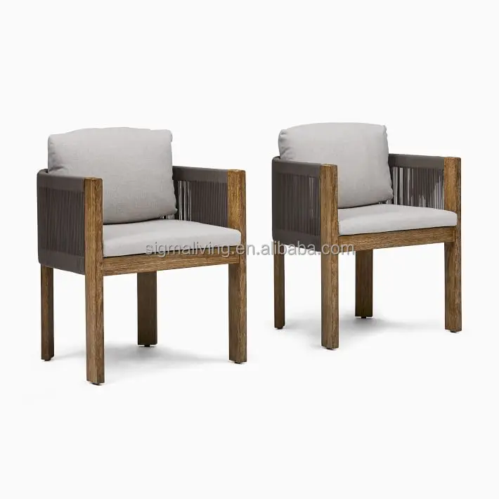 Teak outdoor furniture hotel patio set garden sofas rope solid wood dinning chair