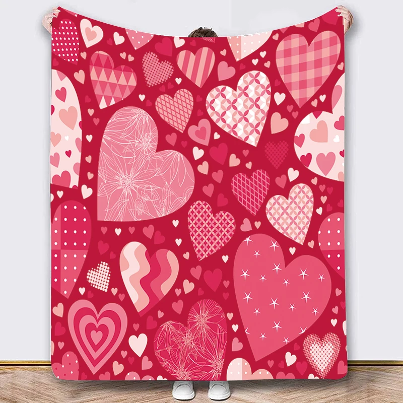 Lowest Price Wholesale Custom Valentine's Day Fleece Blanket High Quality Throw Blankets Ready To Ship