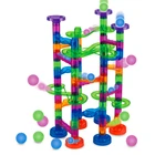 Educational Toy Amazon Hot Sale 86pcs Transparent ABS Kids Educational Marble Run Blocks Toy Set
