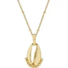 Gold Sea Shell Gold Fashion Bohe Beach Style 18k Gold Sea Shell Gold Plated Jewelry Vendor Pendant Necklace