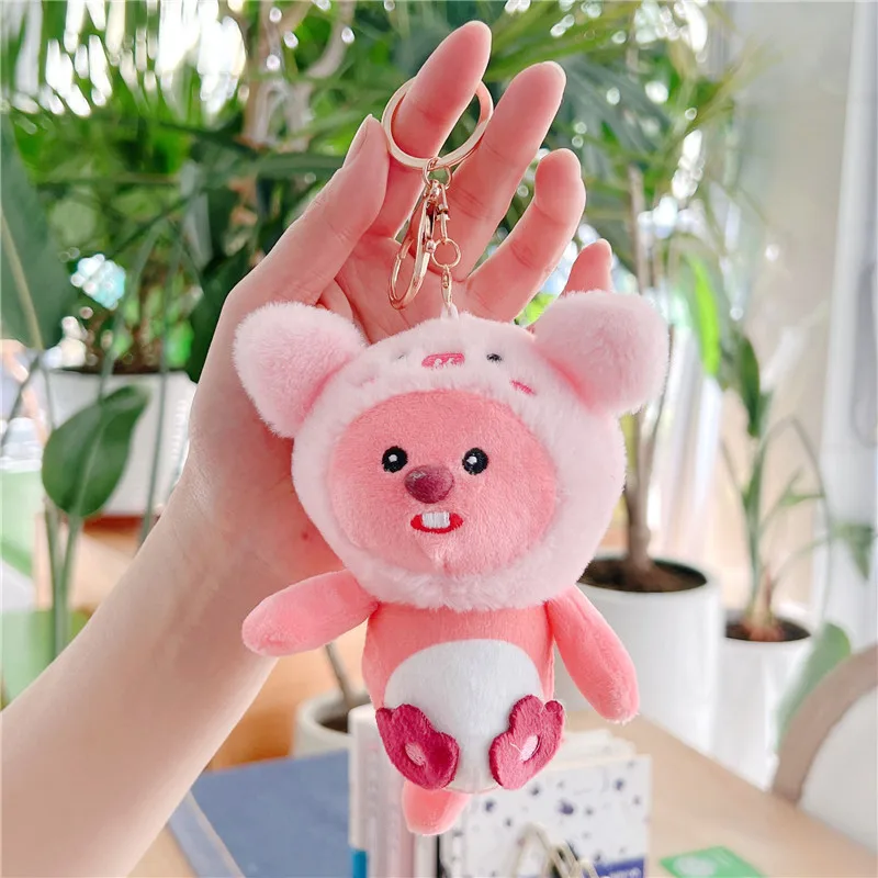 Hot sales Kawaii Sanrio Cartoon Anime Llaveros Cute Loopy Kids toys Custom plush toy Plush key chains