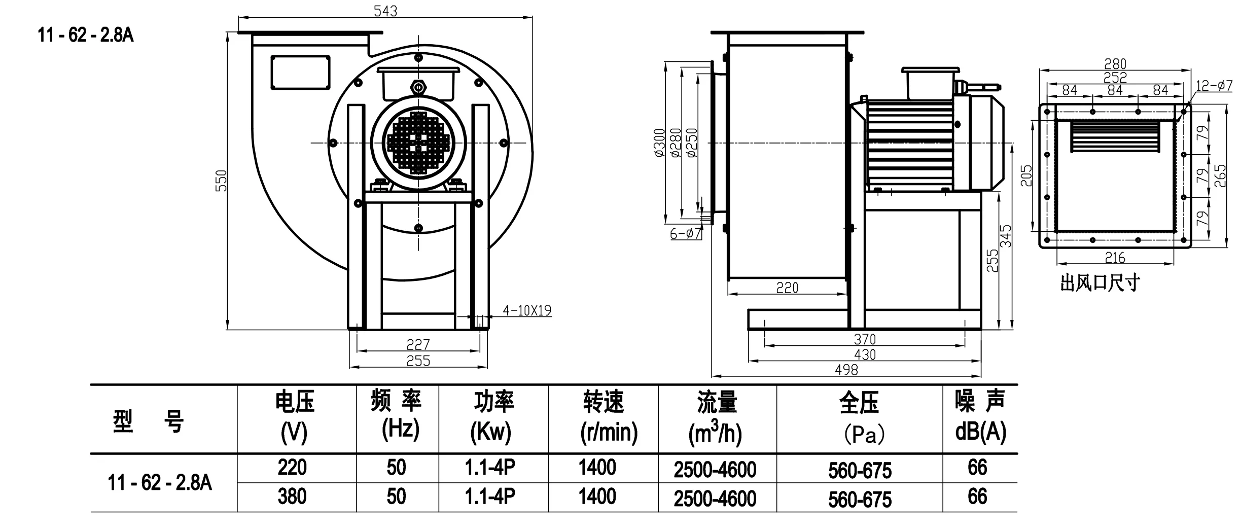 Centrifugal Fan, 11-62, 3.2A, 220V - detail 10